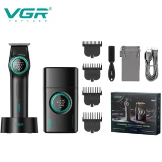 ست ماشین اصلاح موی سر و صورت وی جی آر مدل V-977 و V-377